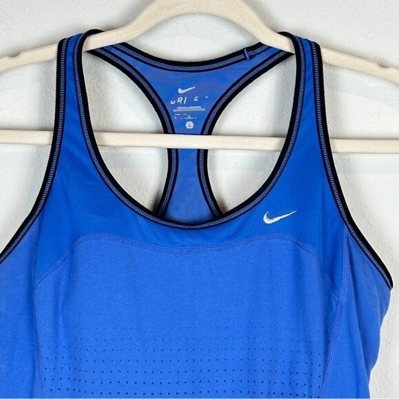 Nike Blue Racerback Athletic Tank Top L - Picture 2 of 8